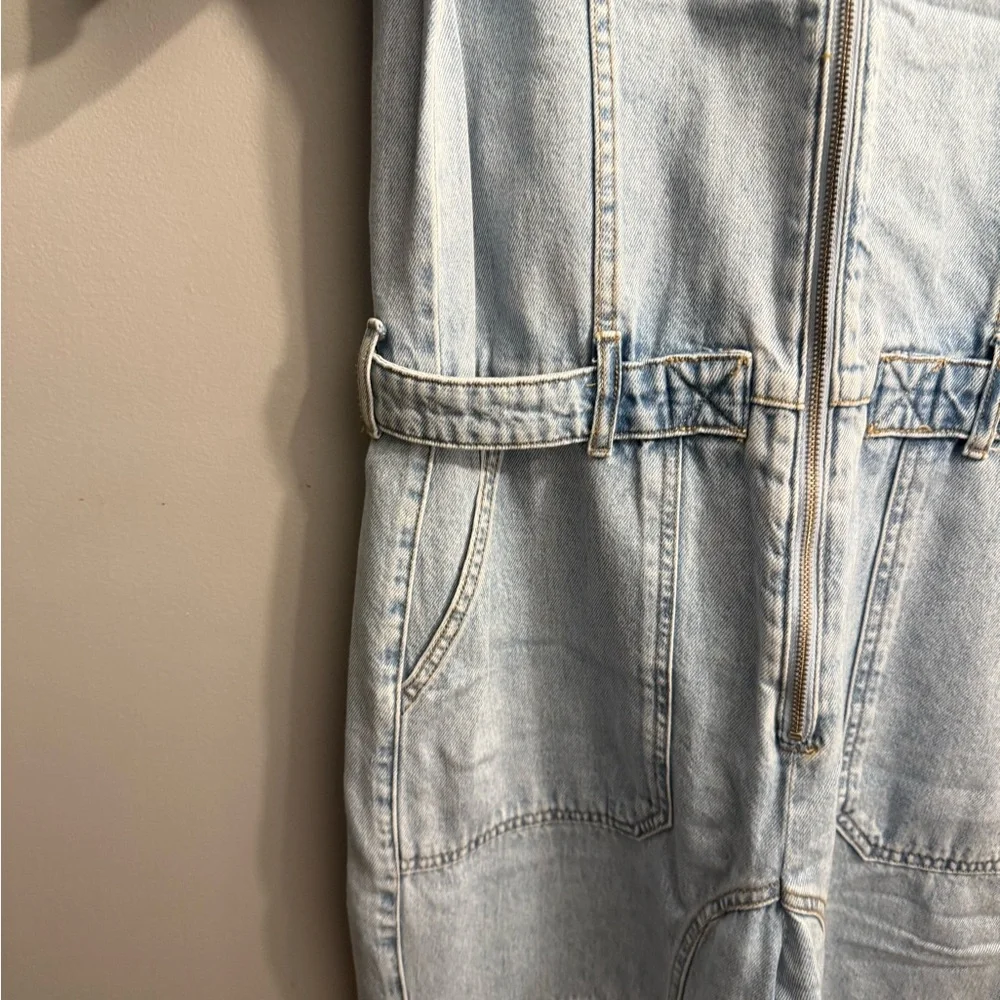 We The Free On the Run Coverall Light Blue Denim Size Small - Picture 6 of 11